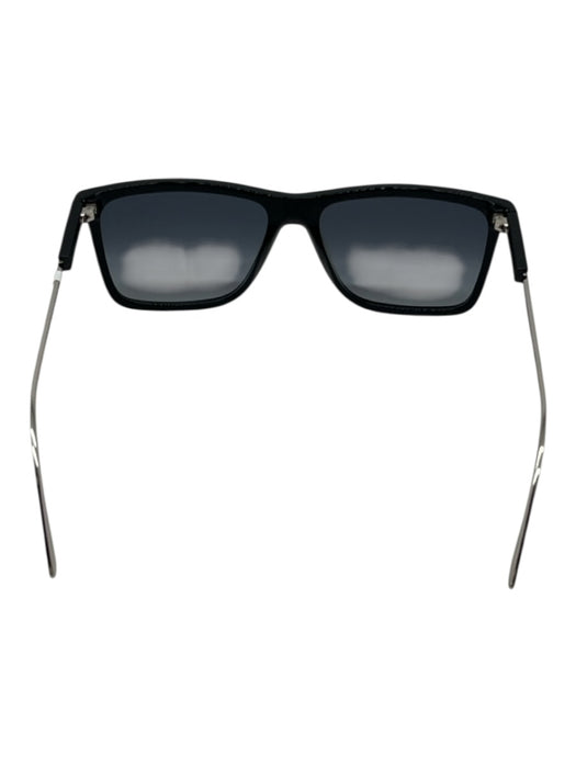 Prada Black & Silver Acetate Metal Accent Gradient Sunglasses Black & Silver