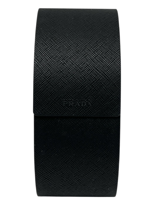 Prada Black & Silver Acetate Metal Accent Gradient Sunglasses Black & Silver