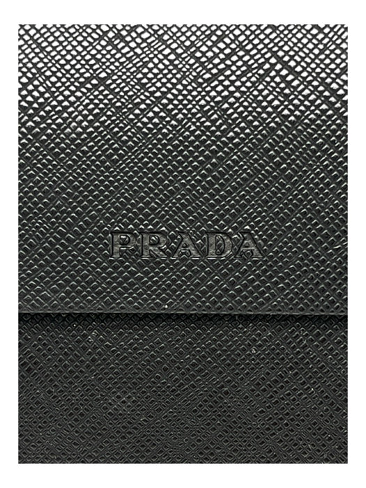 Prada Black & Silver Acetate Metal Accent Gradient Sunglasses Black & Silver