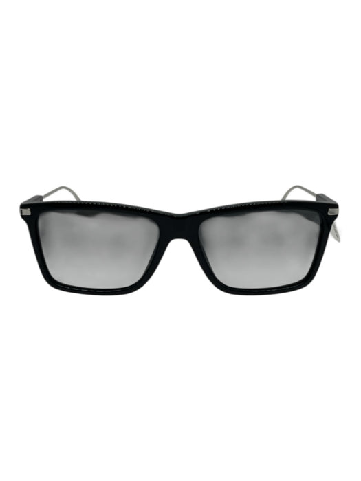 Prada Black & Silver Acetate Metal Accent Gradient Sunglasses Black & Silver