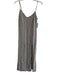 Reformation Size 4 Ivory & Navy Viscose Blend V Neck Floral Side Slit Dress Ivory & Navy / 4