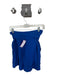 Marc Cain Size S Cobalt Linen Belt Paperbag Pockets Pleats Shorts Cobalt / S