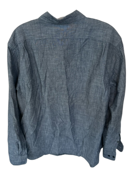 Banana Republic Size L Gray Cotton Collar Button Down Long Sleeve Shirt Gray / L