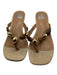 Dolce Vita Shoe Size 7.5 Tan Raffia Rockstud Kitten Thong Heels Tan / 7.5