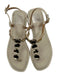 Dolce Vita Shoe Size 8 Cream Pleather Embellished Ankle Strap Sandals Cream / 8