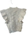 Lelis Size S Ivory Rayon Knit Flutter Sleeve Mock Neck Top Ivory / S