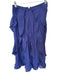 Anthropologie Size 0 Purple Viscose Ruffle Side Zip Midi slit Skirt Purple / 0