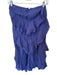 Anthropologie Size 0 Purple Viscose Ruffle Side Zip Midi slit Skirt Purple / 0
