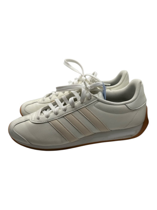 Adidas Shoe Size 8 Cream Canvas Stripe Detail Lace Up Athletic Sneakers Cream / 8