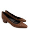 Veronica Beard Shoe Size 7.5 Brown Leather Square Toe Bow Detail Pumps Brown / 7.5