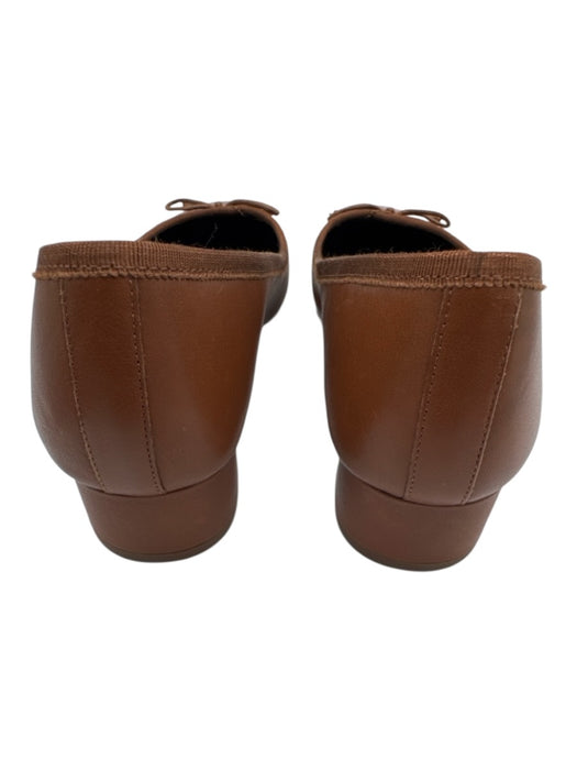 Veronica Beard Shoe Size 7.5 Brown Leather Square Toe Bow Detail Pumps Brown / 7.5