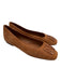 Tory Burch Shoe Size 8 Tan Brown Suede leather Square Toe Logo Flats Tan Brown / 8