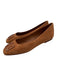 Tory Burch Shoe Size 8 Tan Brown Suede leather Square Toe Logo Flats Tan Brown / 8