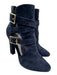 Tamara Mellon Shoe Size 39 Navy Blue Suede leather Almond Toe Cut Out Booties Navy Blue / 39