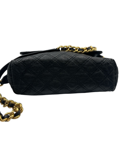 Marc Jacobs Black Leather Quilted Magnetic Clasp Shoulder Bag Black / S