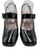 Sam Edelman Shoe Size 8 Black Patent Leather Square Toe Buckle Strap Pumps Black / 8