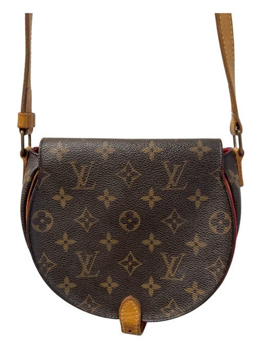 Louis Vuitton Brown & Tan Coated Canvas Leather Shoulder Monogram Bag Brown & Tan / Small