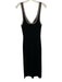 Caroline Constas Size S Black, Brown & White Viscose & Polyester Rib Knit Dress Black, Brown & White / S