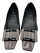 Roger Vivier Shoe Size 39 Gray & Black Patent Leather Buckle Detail Flats Gray & Black / 39