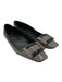 Roger Vivier Shoe Size 39 Gray & Black Patent Leather Buckle Detail Flats Gray & Black / 39