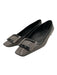 Roger Vivier Shoe Size 39 Gray & Black Patent Leather Buckle Detail Flats Gray & Black / 39