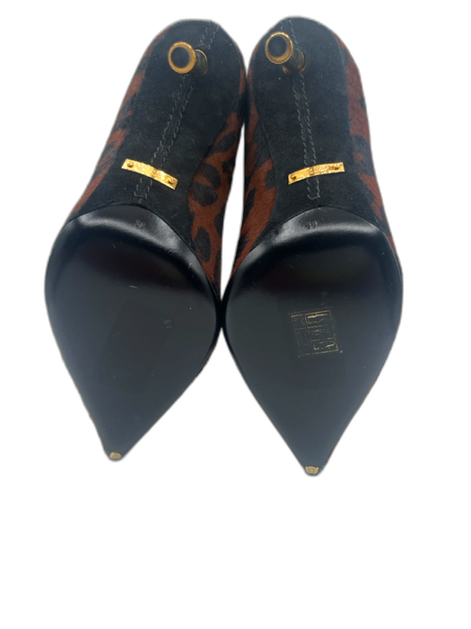 Tom Ford Shoe Size 38 Brown, Black & Gold Pony Hair Suede Leopard Print Pumps Brown, Black & Gold / 38