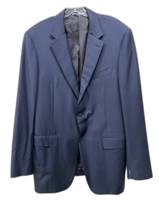Canali AS IS Navy Wool Solid 2 Button Men's Blazer Navy / 56