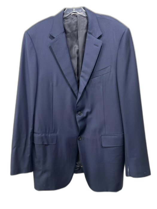 Canali AS IS Navy Wool Solid 2 Button Men's Blazer Navy / 56