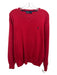 Polo Size L Red Cotton Solid Crew Men's Sweater Red / L