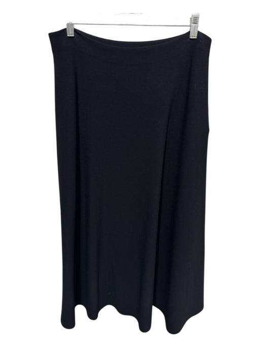 Co Size L Black Viscose & Polyester Side Zip Maxi Flounce Skirt Black / L