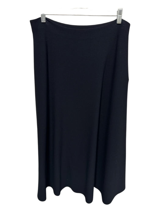 Co Size L Black Viscose & Polyester Side Zip Maxi Flounce Skirt Black / L