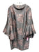 Badgley Mischka Size 16 Grey & Pink Polyester Long Sleeve Floral Dress Grey & Pink / 16