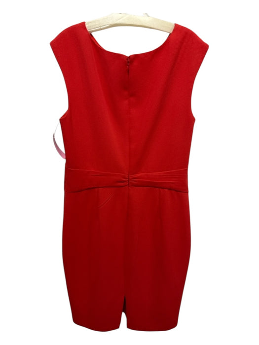 Badgley Mischka Size 14 Orange Polyester Sleeveless Keyhole Front Back Zip Dress Orange / 14