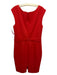 Badgley Mischka Size 14 Orange Polyester Sleeveless Keyhole Front Back Zip Dress Orange / 14