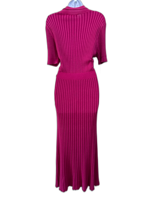 Gabriela Hearst Size XL Purple Cashmere & Silk Short Sleeve Button Up Dress Purple / XL