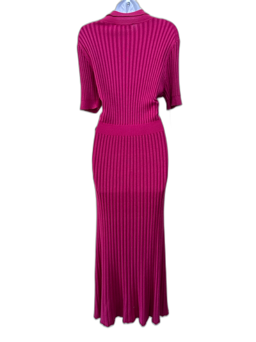 Gabriela Hearst Size XL Purple Cashmere & Silk Short Sleeve Button Up Dress Purple / XL