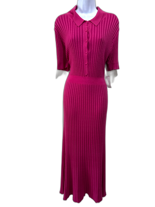 Gabriela Hearst Size XL Purple Cashmere & Silk Short Sleeve Button Up Dress Purple / XL