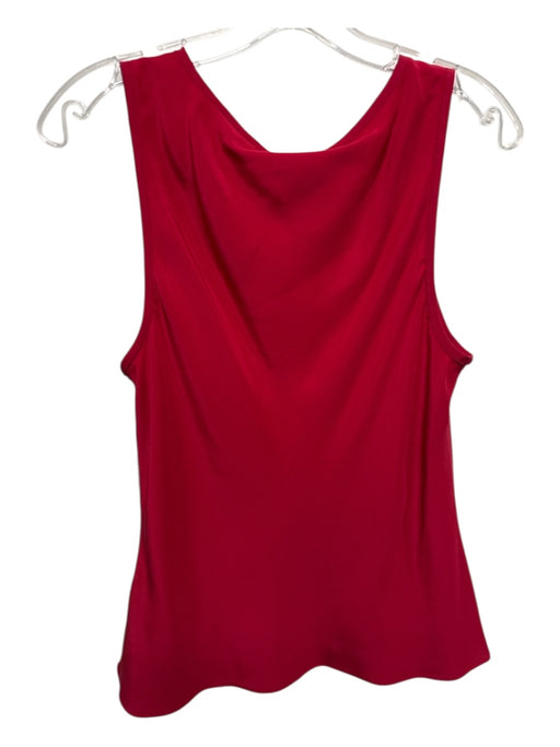 Argent Size M Red Silk Sleeveless Tank Top Red / M