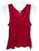Argent Size M Red Silk Sleeveless Tank Top Red / M