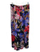 Dries Van Noten Size 42 Black & Multi Viscose & Silk Floral Elastic Waist Pants Black & Multi / 42