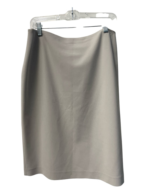 St John Size 10 Cream No Fabric Tag Zip Back Above Knee Split Back Skirt Cream / 10