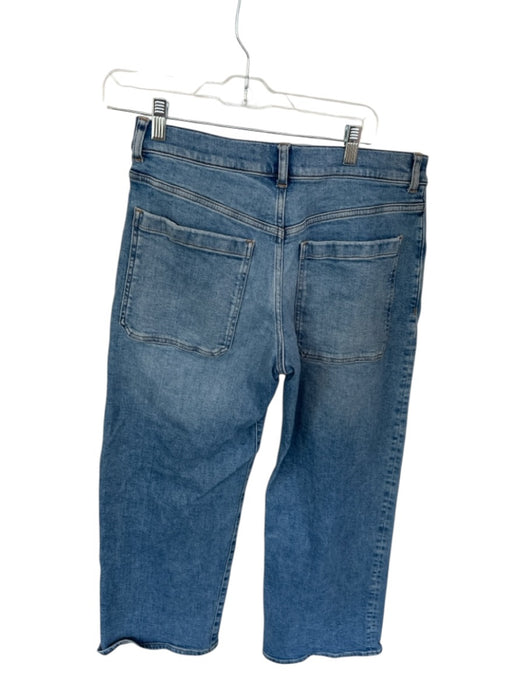 Madewell Size 30P Med Light Wash Cotton Blend High Waist Wide Leg Jeans Med Light Wash / 30P