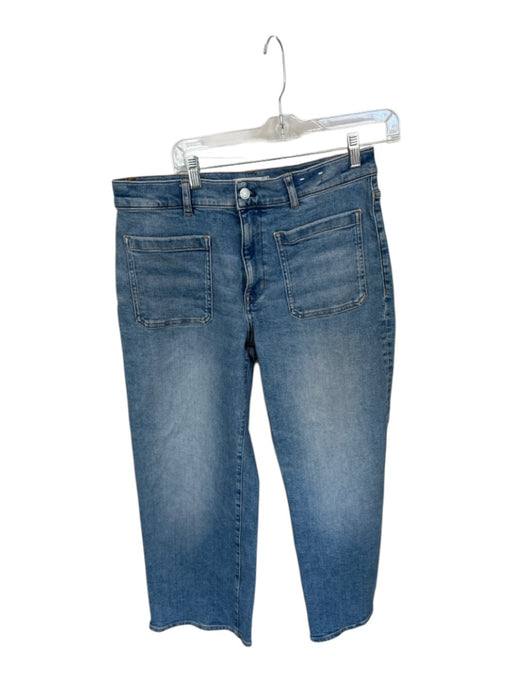Madewell Size 30P Med Light Wash Cotton Blend High Waist Wide Leg Jeans Med Light Wash / 30P