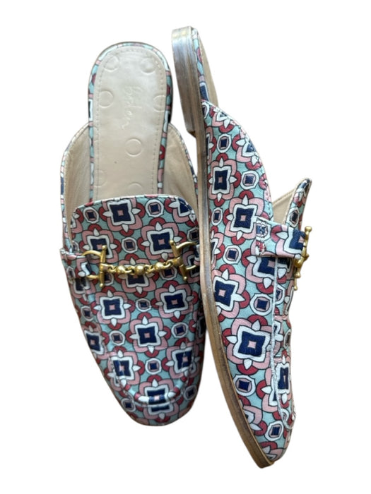 Boden Shoe Size 40 Multi Abstract Gold Detail Geometric Flat Loafer Loafers Multi / 40