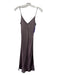 Noiri Size XS Mauve Silk Spaghetti Strap V Neck Sheath Midi Dress Mauve / XS
