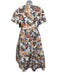 Erdem Size 8 Blue, Pink, White Cotton & Polyester Short Sleeve Buttons Dress Blue, Pink, White / 8