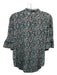 A Piece Apart Size 4 White, Green, Multi Viscose Button Up Floral Print Top White, Green, Multi / 4