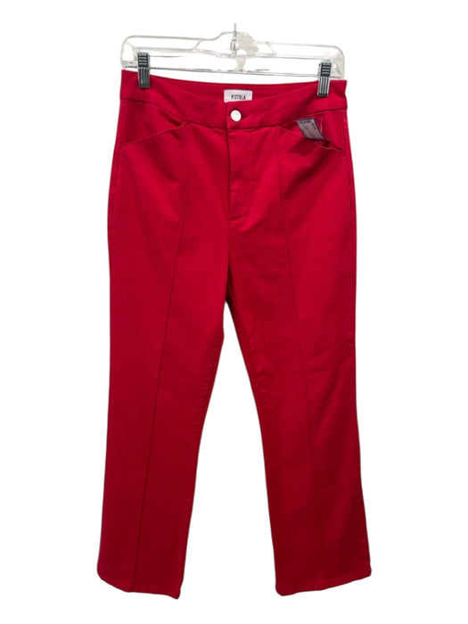 Pistola Size 27 Red Cotton Mid Rise zip fly Straight Leg Pockets Pants Red / 27