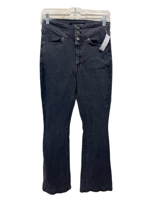 Veronica Beard Jeans Size 28 Black Cotton Denim Mid Rise zip fly Flare Jeans Black / 28