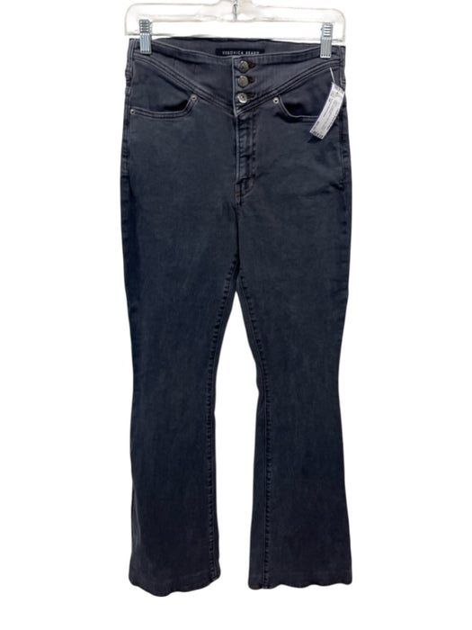 Veronica Beard Jeans Size 28 Black Cotton Denim Mid Rise Zip Fly Flare Jeans Black / 28